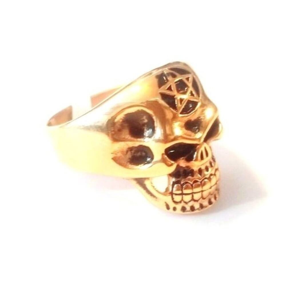 New‎ stainless steel skull ring size 13